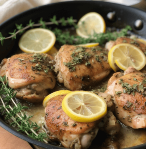Lemon Herb Chicken Thighs
(Quick anti-inflammatory dinner recipe with chicken)