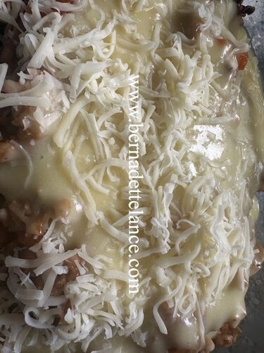 cheese on top  of the shepherds pie